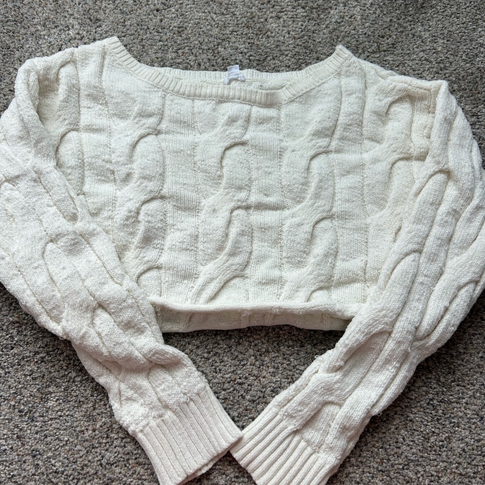 cream sweater